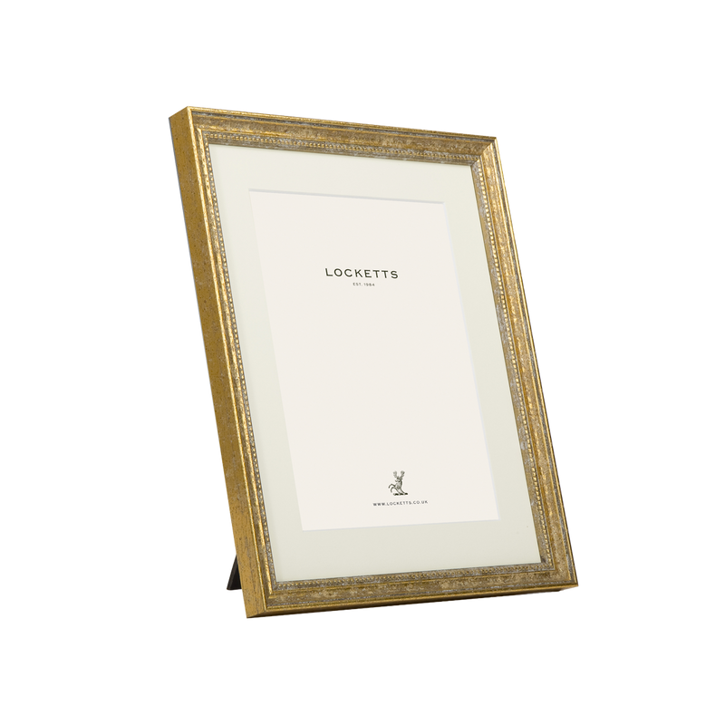 Marbled Bead Mounted Gold Photo Frame