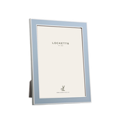 Sky Blue Thin Contemporary Enamel & Silver Frame