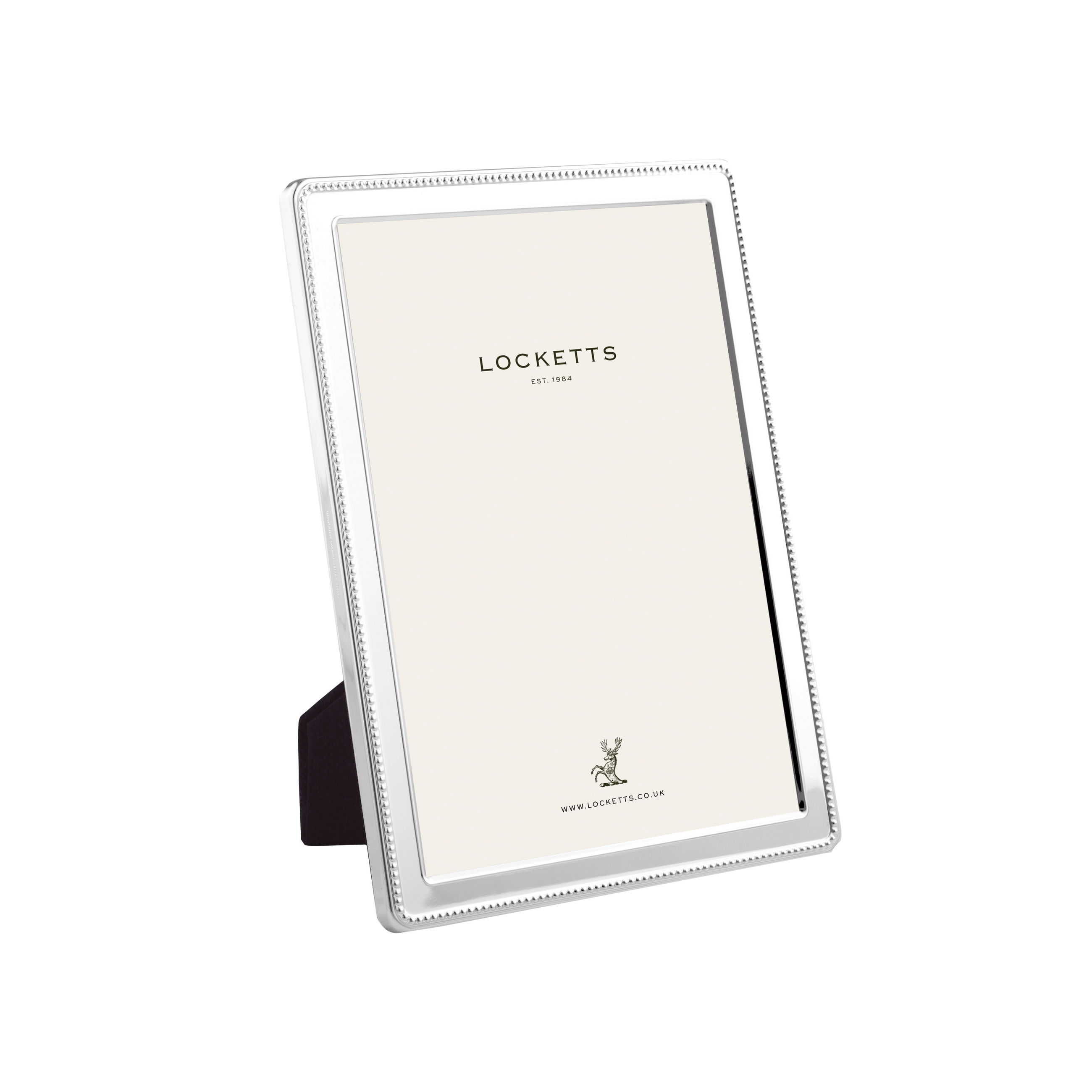 Sterling Silver Narrow Bead Photo Frame