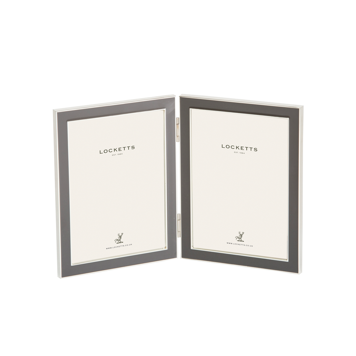 Taupe Double Hinged Enamel Photo Frame 7x5
