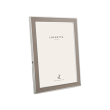 Taupe Thin Contemporary Enamel Photo Frame