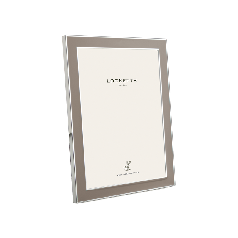 Taupe Thin Contemporary Enamel Photo Frame