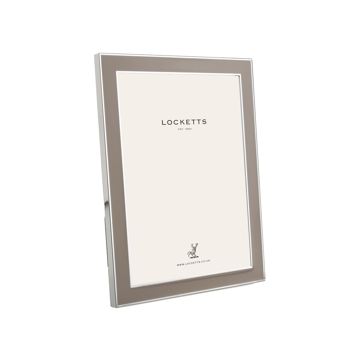 Taupe Thin Contemporary Enamel Photo Frame Taupe 6x4