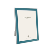 Teal Enamel & Silver Frame