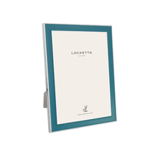 Teal Enamel & Silver Frame