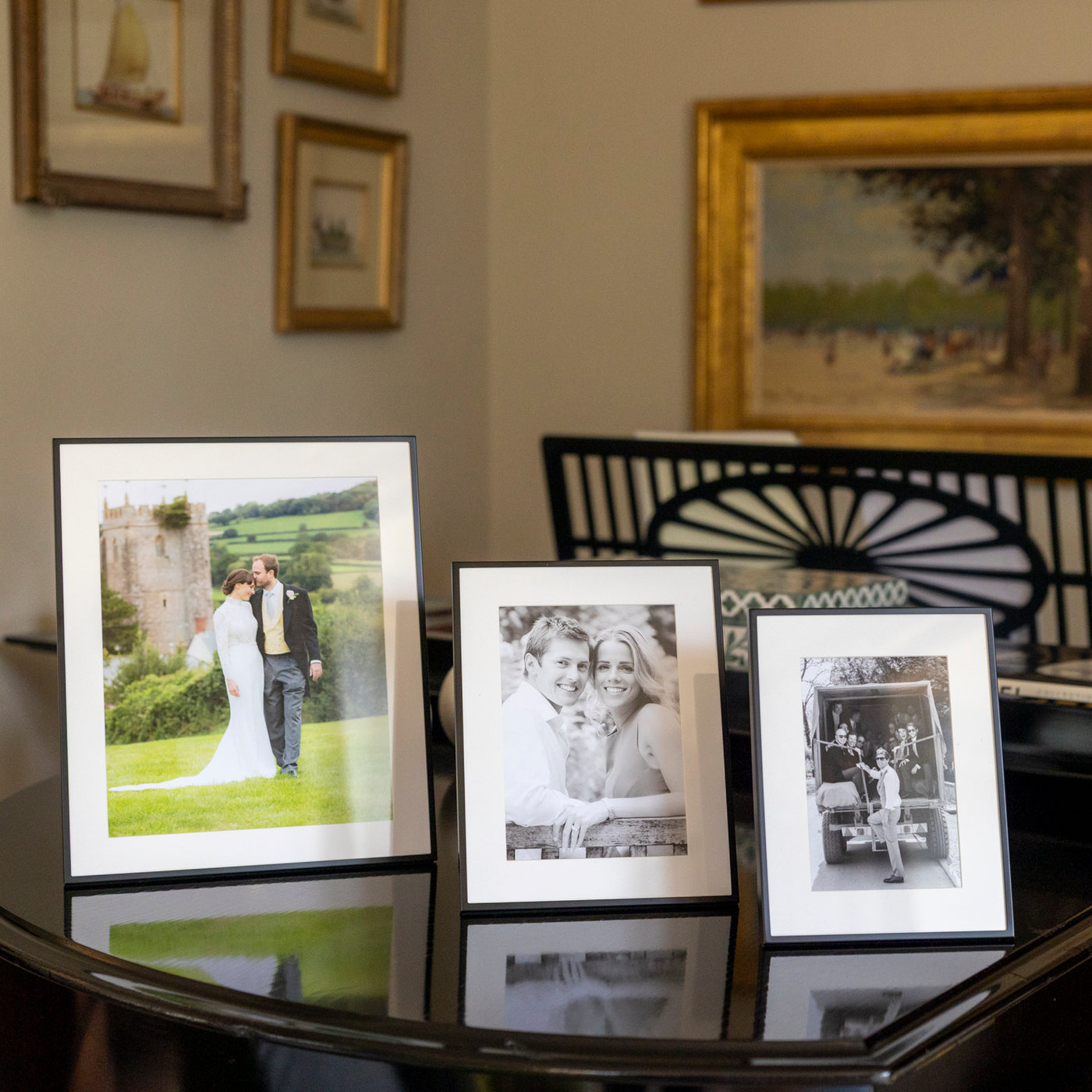 Black Thin Mounted Photo Frame