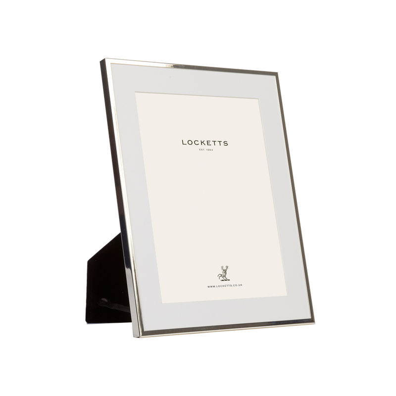 Silver Plate Thin Mounted Photo Frame