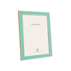 Turquoise Blue Enamel & Gold Frame
