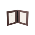 Tuscan Leather Double Travel Photo Frame