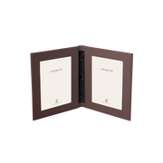 Tuscan Leather Double Travel Photo Frame