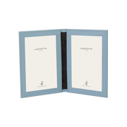 Tuscan Leather Double Travel Photo Frame