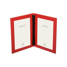 Tuscan Leather Double Travel Photo Frame