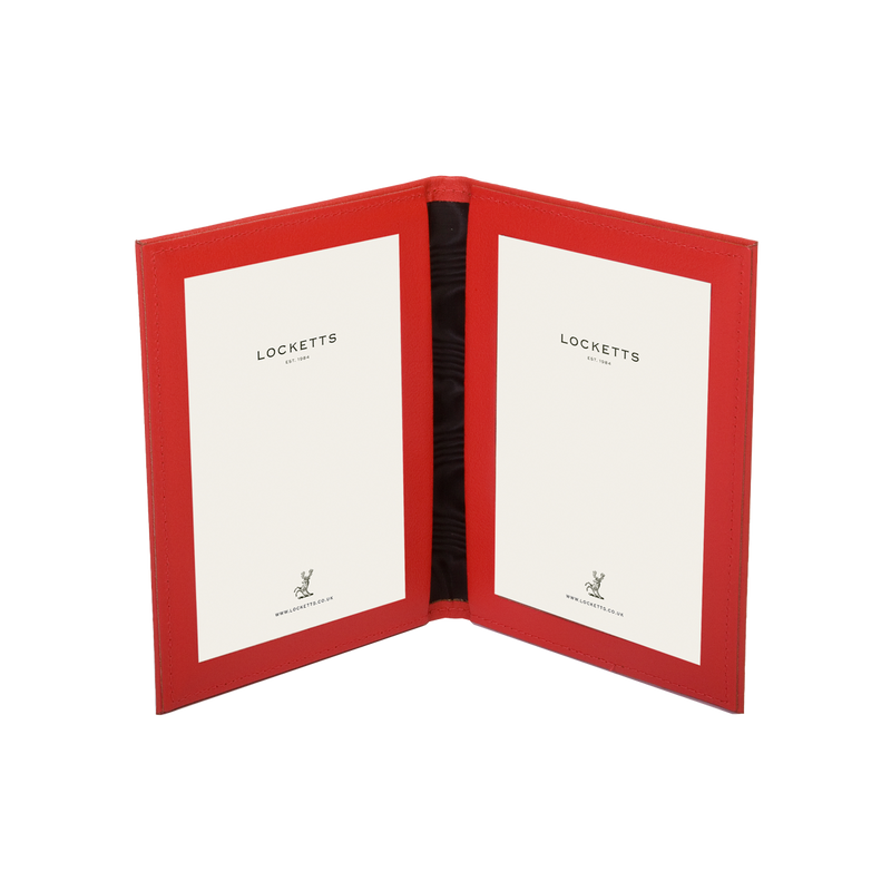 Tuscan Leather Double Travel Photo Frame