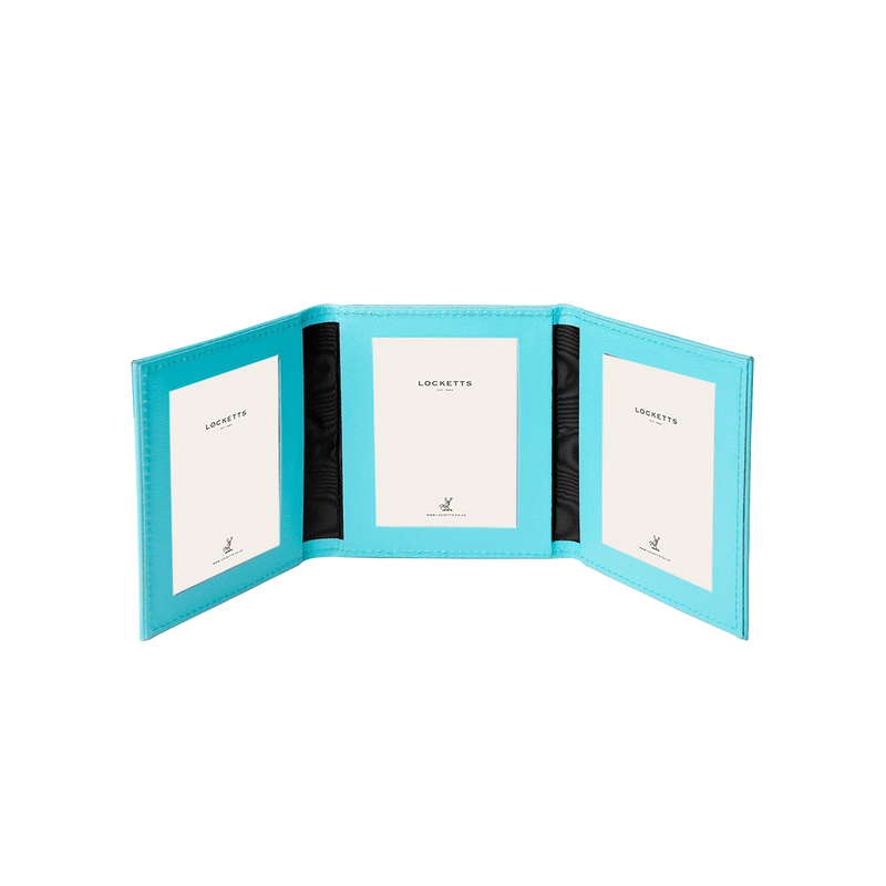 Tuscan Leather Triple Travel Photo Frame