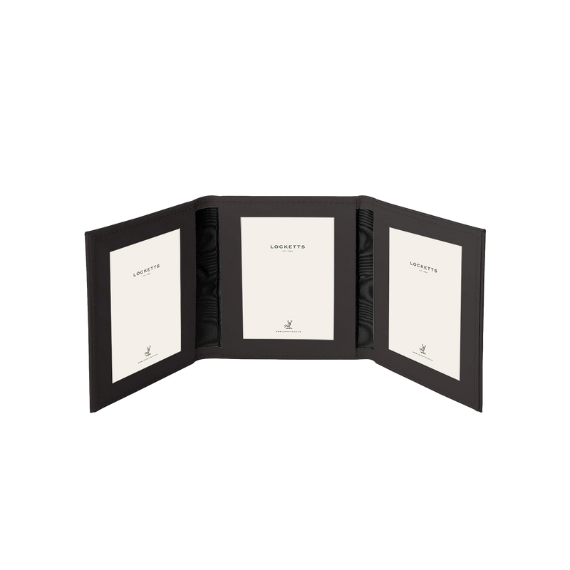 Tuscan Leather Triple Travel Photo Frame
