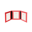 Tuscan Leather Triple Travel Photo Frame