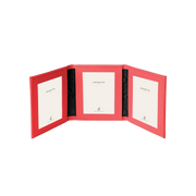 Tuscan Leather Triple Travel Photo Frame