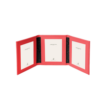 Tuscan Leather Triple Travel Photo Frame