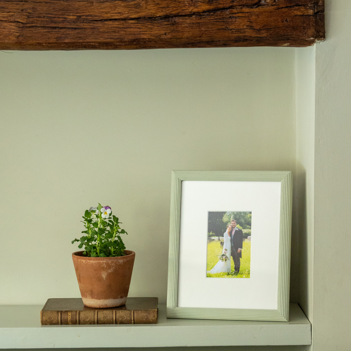 Farrow & Ball Painted Ribbed Mounted Frame