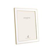 White Enamel & Gold Frame