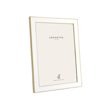 White Enamel & Gold Frame