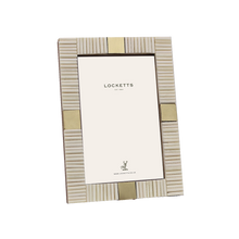 White Striped Bone 4 X 6 Photo Frame