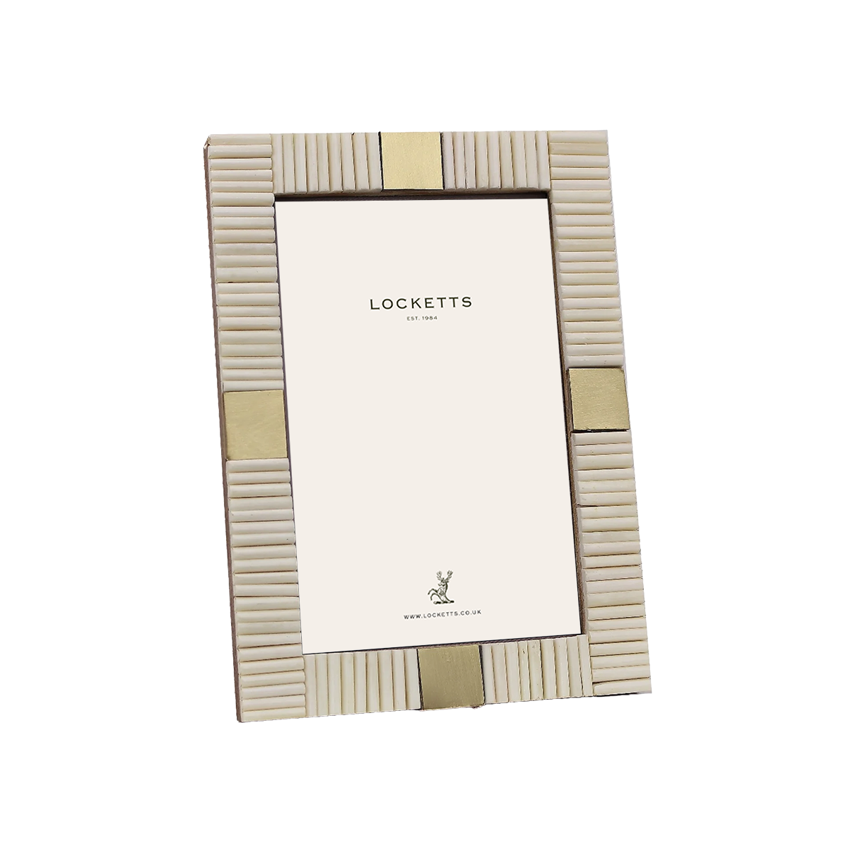 White Striped Bone 4 X 6 Photo Frame 6x4