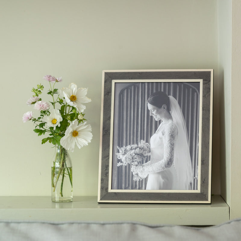 Charcoal and White Photo Frame