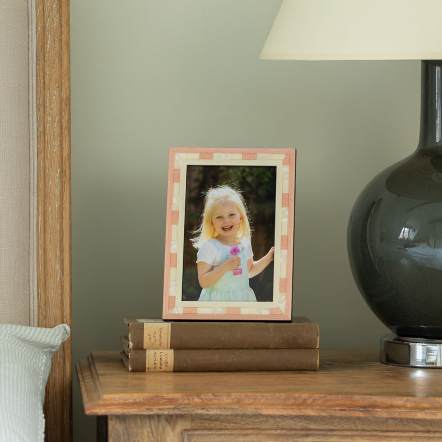 Rose Pearl Inlay Photo Frame