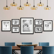 Linear Black 7 Photo Frame Gallery Wall Including Prints