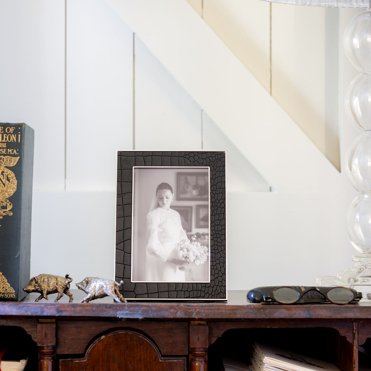 Black Crocodile Photo Frame