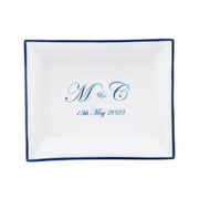 Rectangular Wedding Dish with Initials & Date