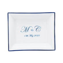 Rectangular Wedding Dish with Initials & Date