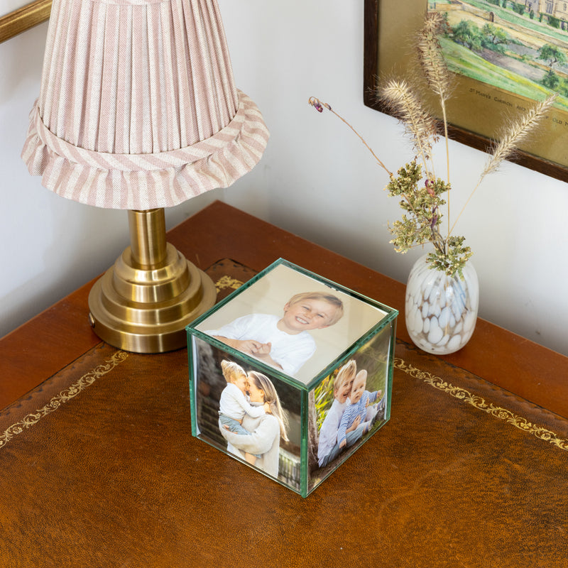 Glass Cube Photo Frame