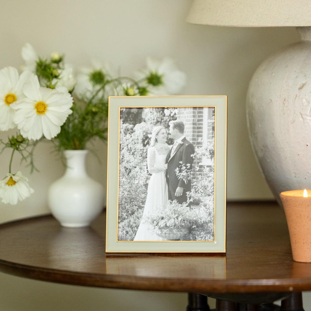 Chiffon Enamel Gold Frame