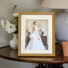 Marbled Bead Mounted Gold Photo Frame