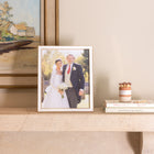 White Enamel & Gold Frame