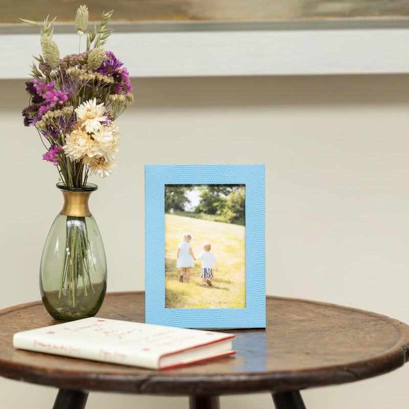 Hungerford Thin Photo Frame Pale Blue 6x4