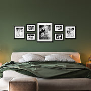 Linear Black 7 Photo Frame Gallery Wall Including Prints