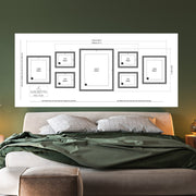 Linear Black 7 Photo Frame Gallery Wall Including Prints