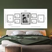 Linear Black 7 Photo Frame Gallery Wall Including Prints