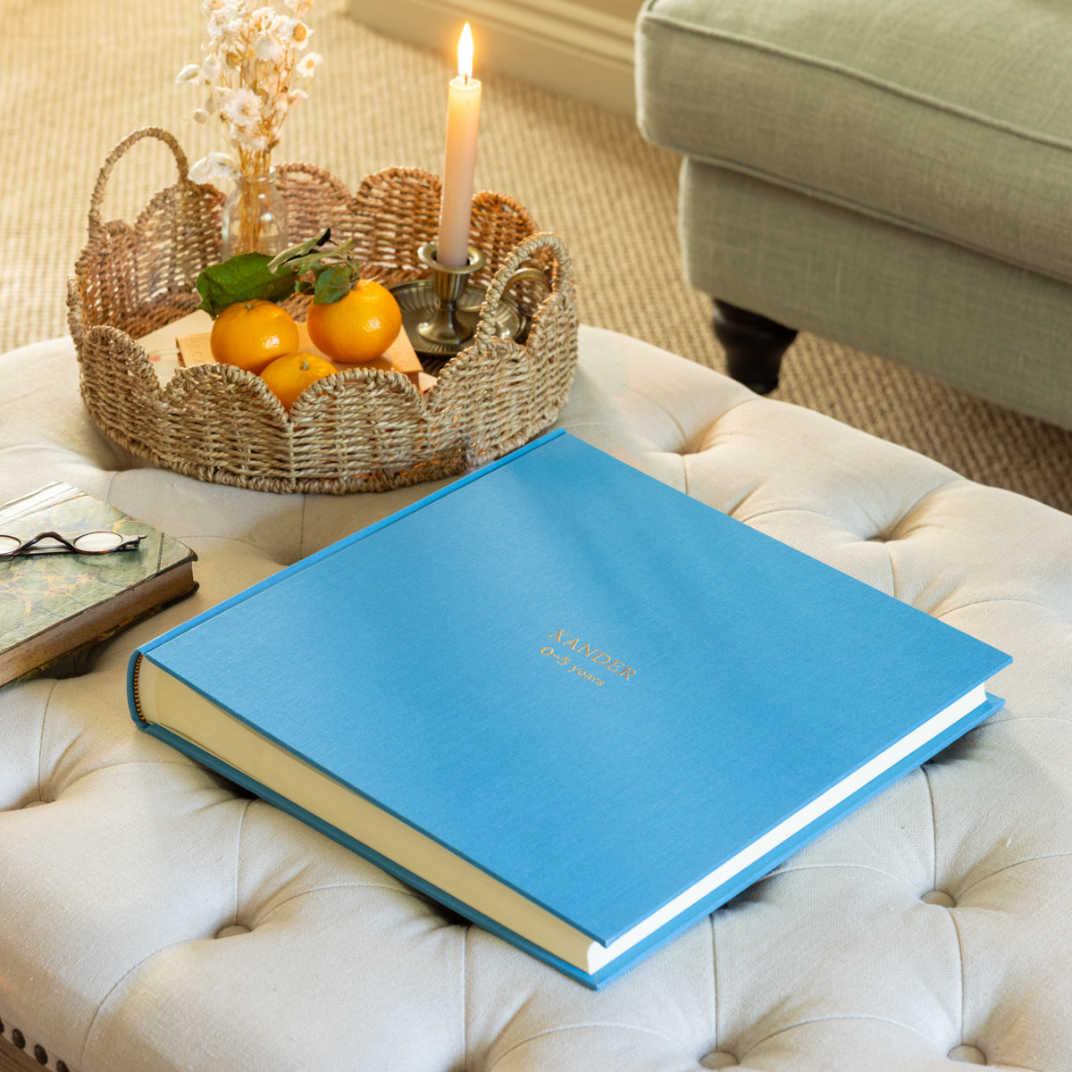 Large Square Linen Photo Album