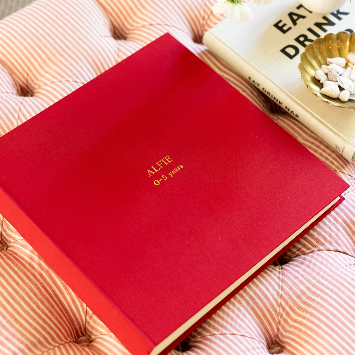 Large Square Linen Photo Album