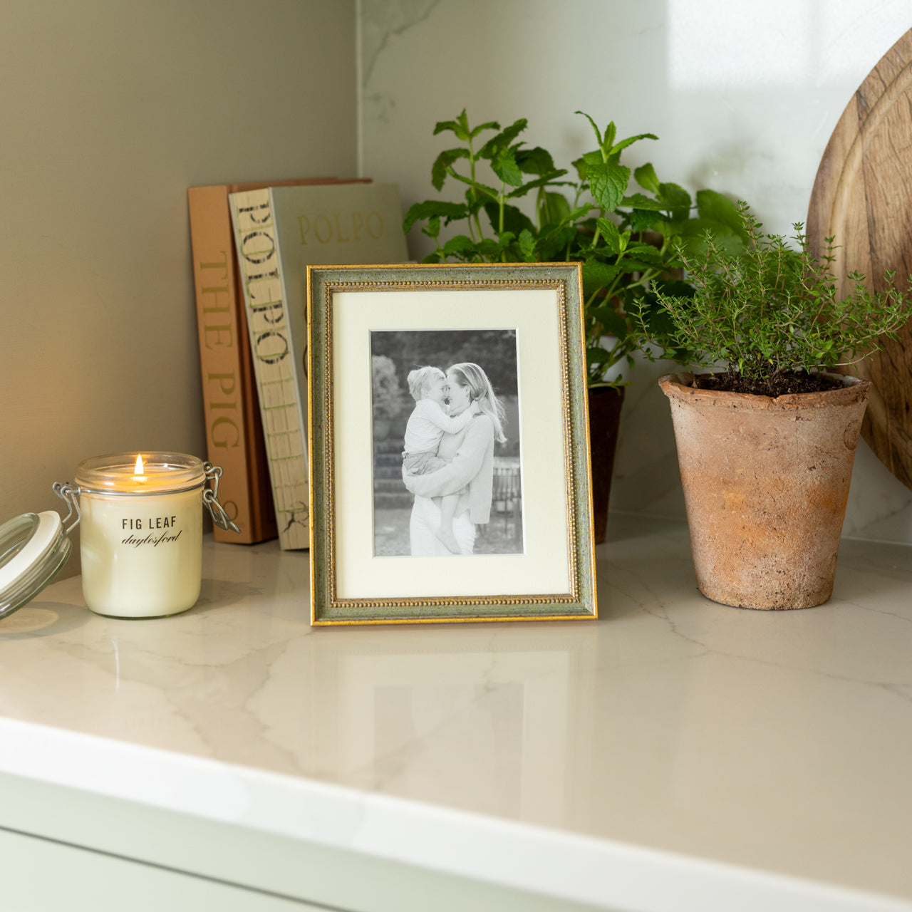 Marbled Bead Mounted Photo Frame