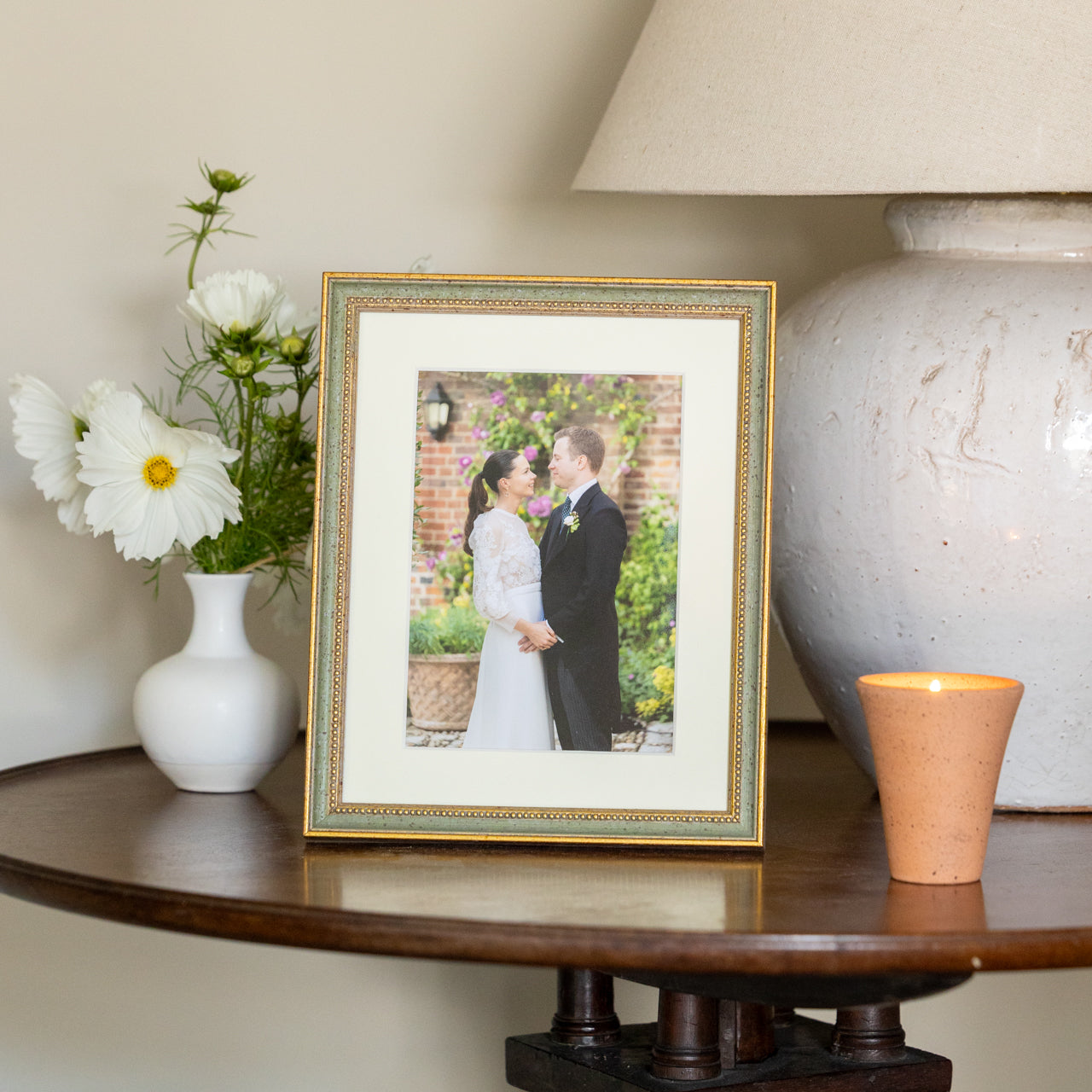Marbled Bead Mounted Photo Frame