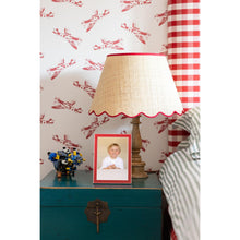 Red Enamel & Silver Frame