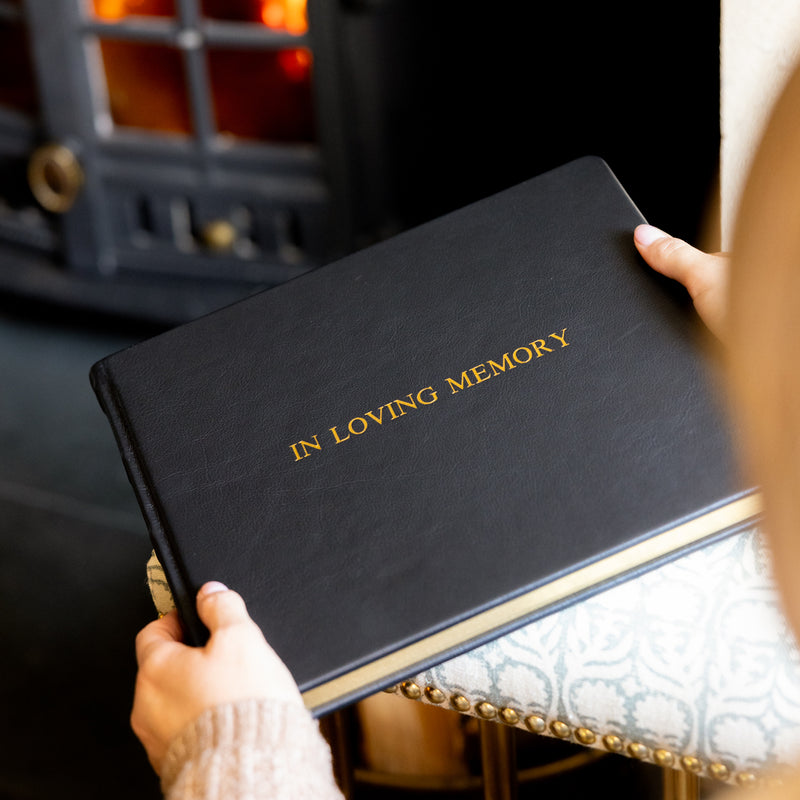 Luxury Leather Book of Condolence 80 pages