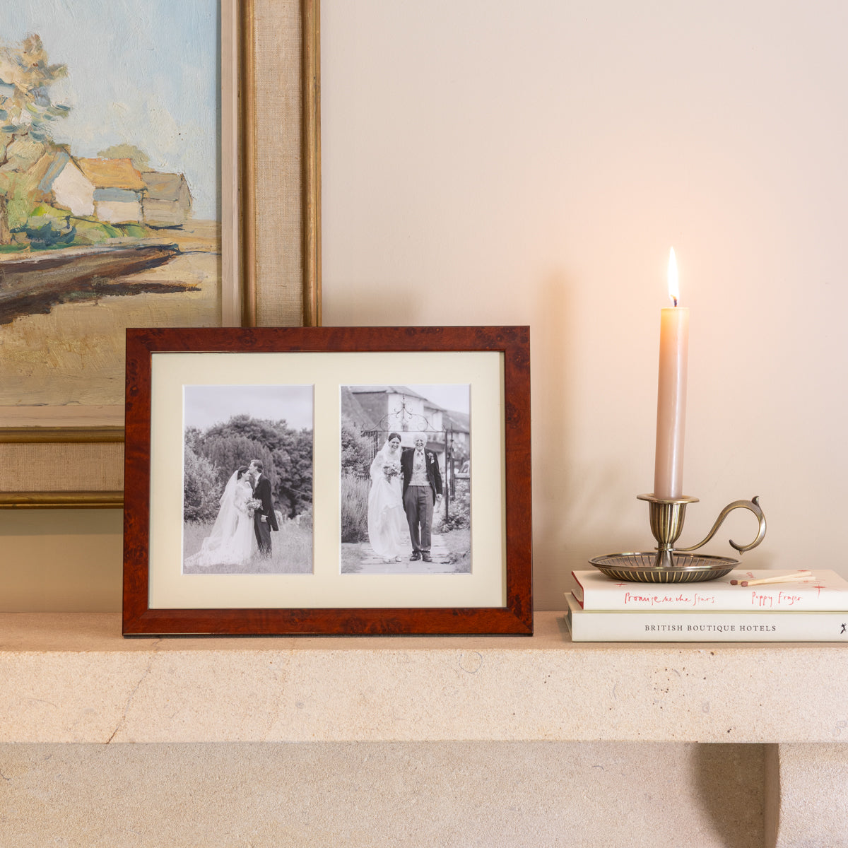 Maple Double Mounted Medium Photo Frame 7x5