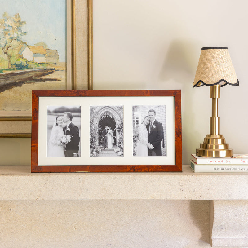 Maple Triple Mounted Medium Photo Frame 7x5