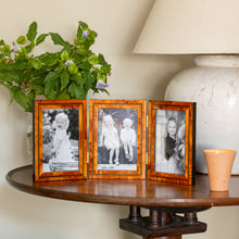 Green Inlay Triple Hinged Photo Frame
